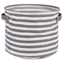 Load image into Gallery viewer, The best dii fabric round room nurseries closets everyday storage needs asst set of 3 gray stripe laundry bin assorted sizes