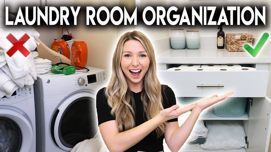 LAUNDRY ROOM MAKEOVER **ORGANIZATION IDEAS** Kristen McGowan Small Room Makeover #laundryroom #roommakeover #organization ...