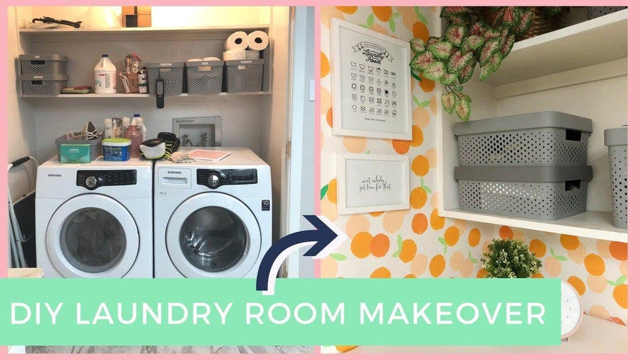 It's the Clean Closet Challenge!!! This month, we tackled our ugly laundry closet and diy'd our way to a magical, clementine covered laundry spot full of ...