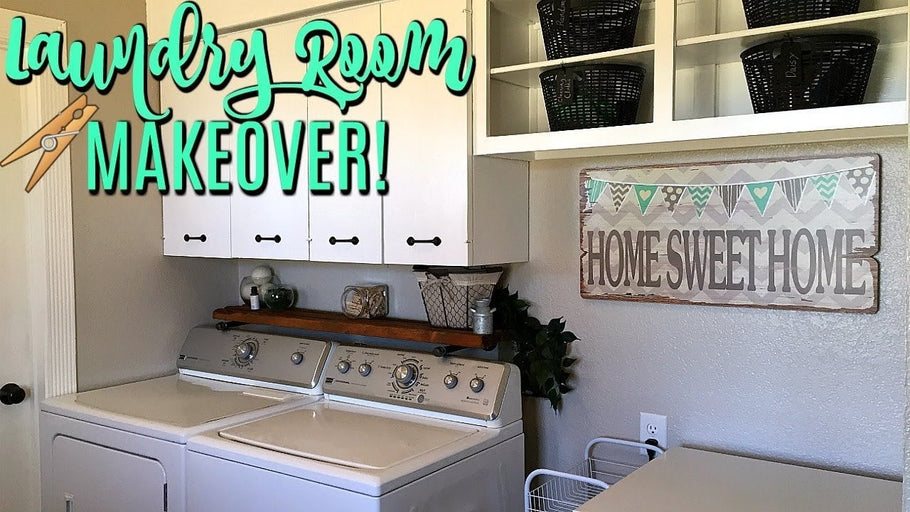 In this video I give my Laundry Room a Makeover on a Budget! Thanks for Watching!