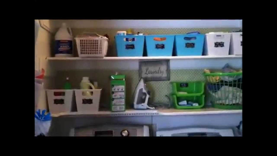 Check out how I organized my tiny laundry closet using Dollar tree and Dollar spot finds, as well as how I transformed my 70's bifold doors into a much better ...