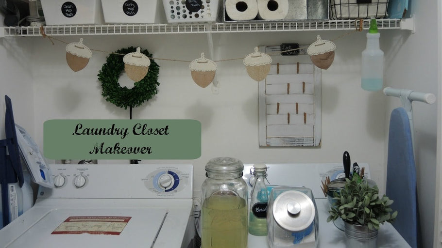 Here is a look at how I recently decorated and organized our laundry closet