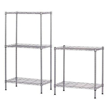 Load image into Gallery viewer, Organize with ferty 5 wire shelving units stacking storage shelf heavy duty metal adjustable shelves rack organizer for garden laundry bathroom kitchen pantry closet us stock