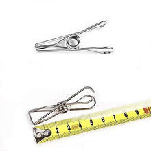 Load image into Gallery viewer, Buy tianlian stainless steel wire clips for drying on clothesline clothespins hanging clips hooks clothes pins for home laundry office use 5 6cm 2 2inch 20 pack