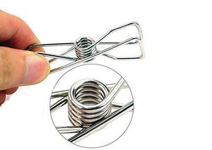 Featured 10 pack 3inch jumbo heavy duty stainless steel wire clips for drying on clothesline clothespins for home laundry office