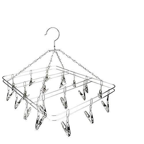 Try mesheshe 20 clips sock underwear clothes outdoor airer dryer laundry hanger stainless steel square wire clip clothes rack sock dryer rack