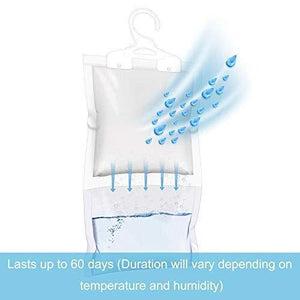 Explore zmfh 10 pack moisture absorber hanging bags no scent max odor eliminator 220g dehumidification bags for closets bathrooms laundry rooms pantries storage