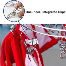 Load image into Gallery viewer, Explore amagoing hanging drying rack laundry drip hanger with 20 clips and 10 replacement for drying socks baby clothes bras towel underwear hat scarf pants gloves