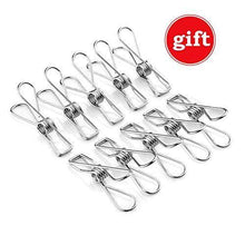Load image into Gallery viewer, Exclusive amagoing hanging drying rack laundry drip hanger with 20 clips and 10 replacement for drying socks baby clothes bras towel underwear hat scarf pants gloves