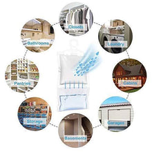 Load image into Gallery viewer, Discover the zmfh 10 pack moisture absorber hanging bags no scent max odor eliminator 220g dehumidification bags for closets bathrooms laundry rooms pantries storage