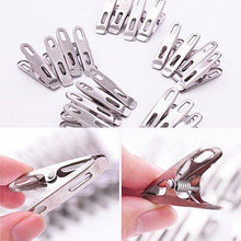 Load image into Gallery viewer, Explore ringbe windproof clothes pins stainless steel wire clips against rust laundry clothes pegs for sock scarf towel sheets