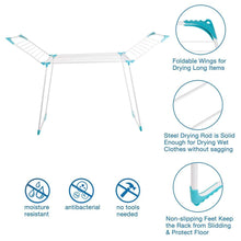 Load image into Gallery viewer, Best drynatural clothes drying rack foldable compact metal laundry drying rack featured extra large size rustproof 67 32 x 21 05 x 44 5