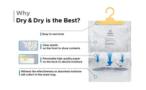 Organize with dry dry 50 packs net 14 oz pack premium hanging moisture absorber to control excess moisture for basements closets bathrooms laundry rooms