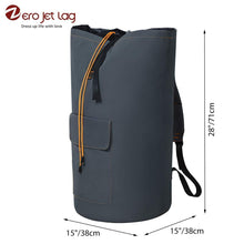 Load image into Gallery viewer, Budget friendly zero jet lag 70 l extra large laundry bag heavy duty backpack with straps pockets hanging laundry hamper college essentials storage basket storage bag dorm homedark grey xl