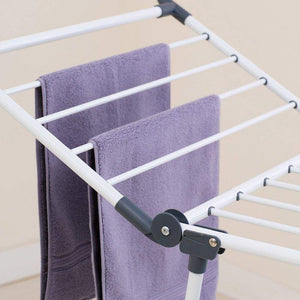 New yubelles gullwing multipurpose clothes drying rack dark grey rustproof collapsible stable durable laundry rack