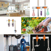 Load image into Gallery viewer, Shop vodolo mop broom holder wall mount garden tool organizer stainless steel duty organizer for kitchen bathroom closet garage office laundry screw or adhesive installation orange