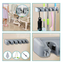 Load image into Gallery viewer, Related feir mop broom holder wall mounted kitchen hanging garage utility tool organizers and storage rack for commercial bathroom laundry room closet gardening