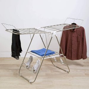 Best seller  heavy duty laundry drying rack stainless steel clothing shelf for indoor and outdoor use best used for shirts pants towels shoes by everyday home
