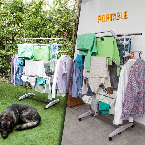 Top rated stainless drying clothes rack portable rolling drying rack for laundry baby clothes drying hangers rack stainless drying racks for laundry 3 tier drying racks for laundry by kp solutions