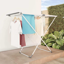 Load image into Gallery viewer, Top rated lavish home extendable clothes drying rack telescoping laundry sorter with rust resistant metal x frame for folding and hanging garments